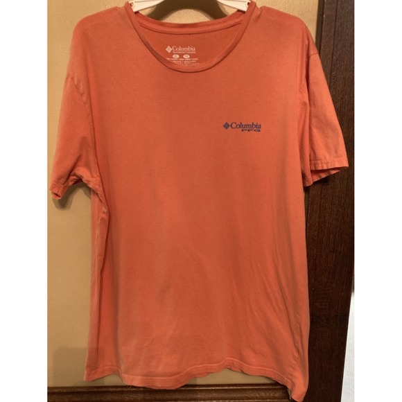Columbia Other - Columbia PFG Short Sleeve Graphic T Shirt Orange Size XL  Preowned Nice